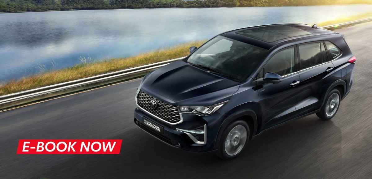 Innova Hycross 2025 interior with touchscreen and leather seat