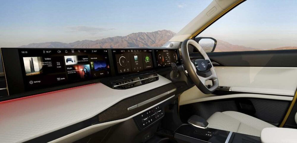 Tata Sierra Dual Touch Infotainment Screen