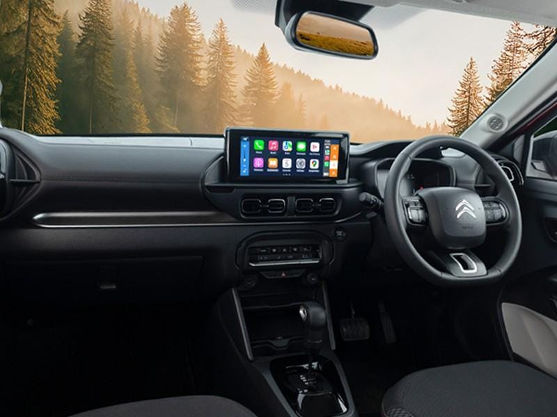 Citroen C3 interior with 10-inch touchscreen")