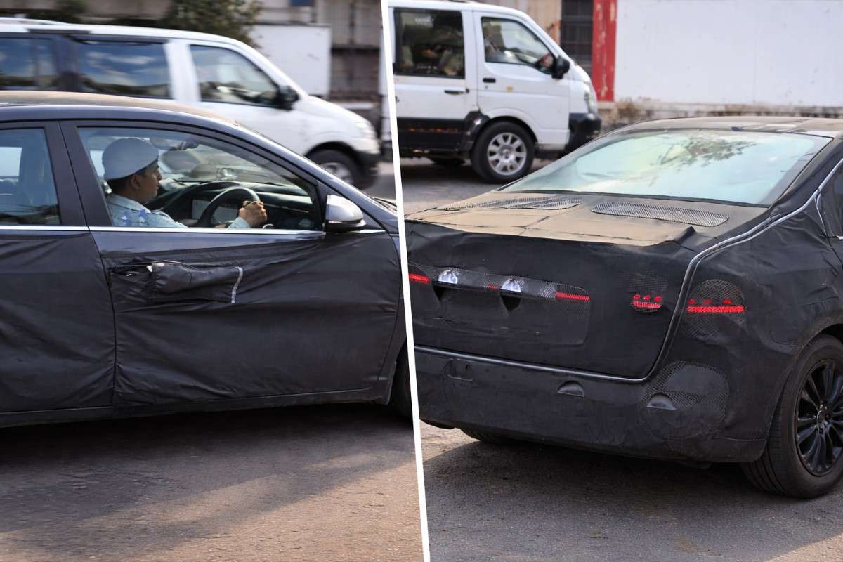 Verna dashboard night mode display with ambient lighting illuminated