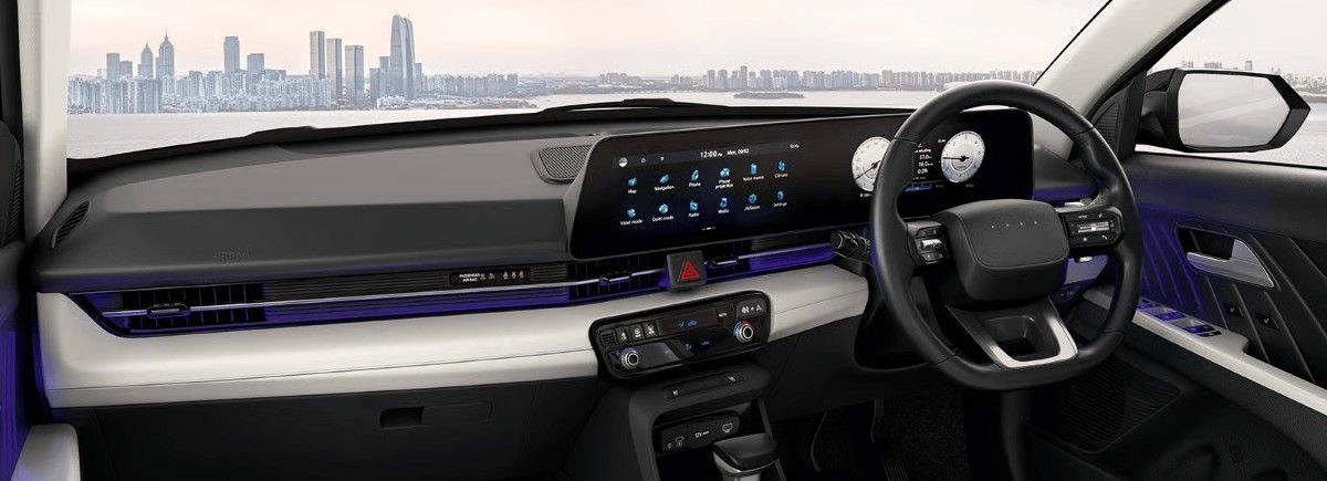 Verna 2026 Interior — Dual Screens + Dashboard